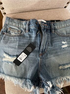 Fashion Nova Light Blue Denim Jeans with Brown Stitching